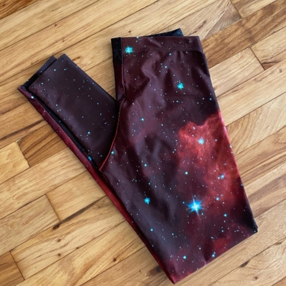Blackmilk Red and Black Cosmic Leggings